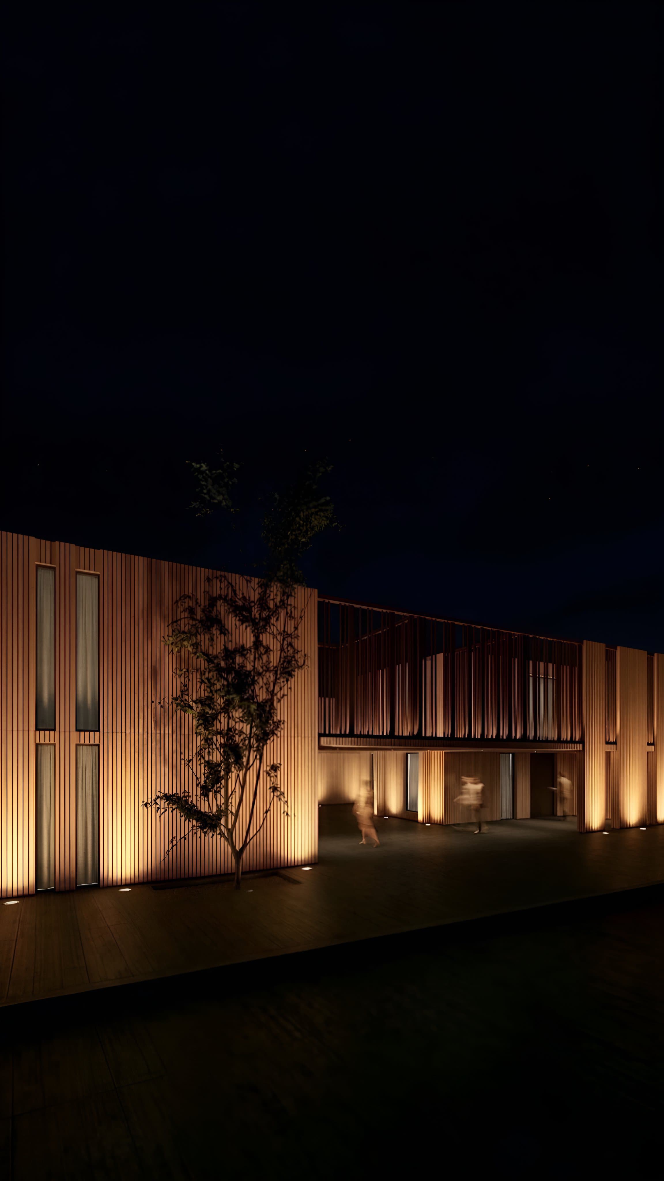 Render exterior de las viviendas tipo dúplex