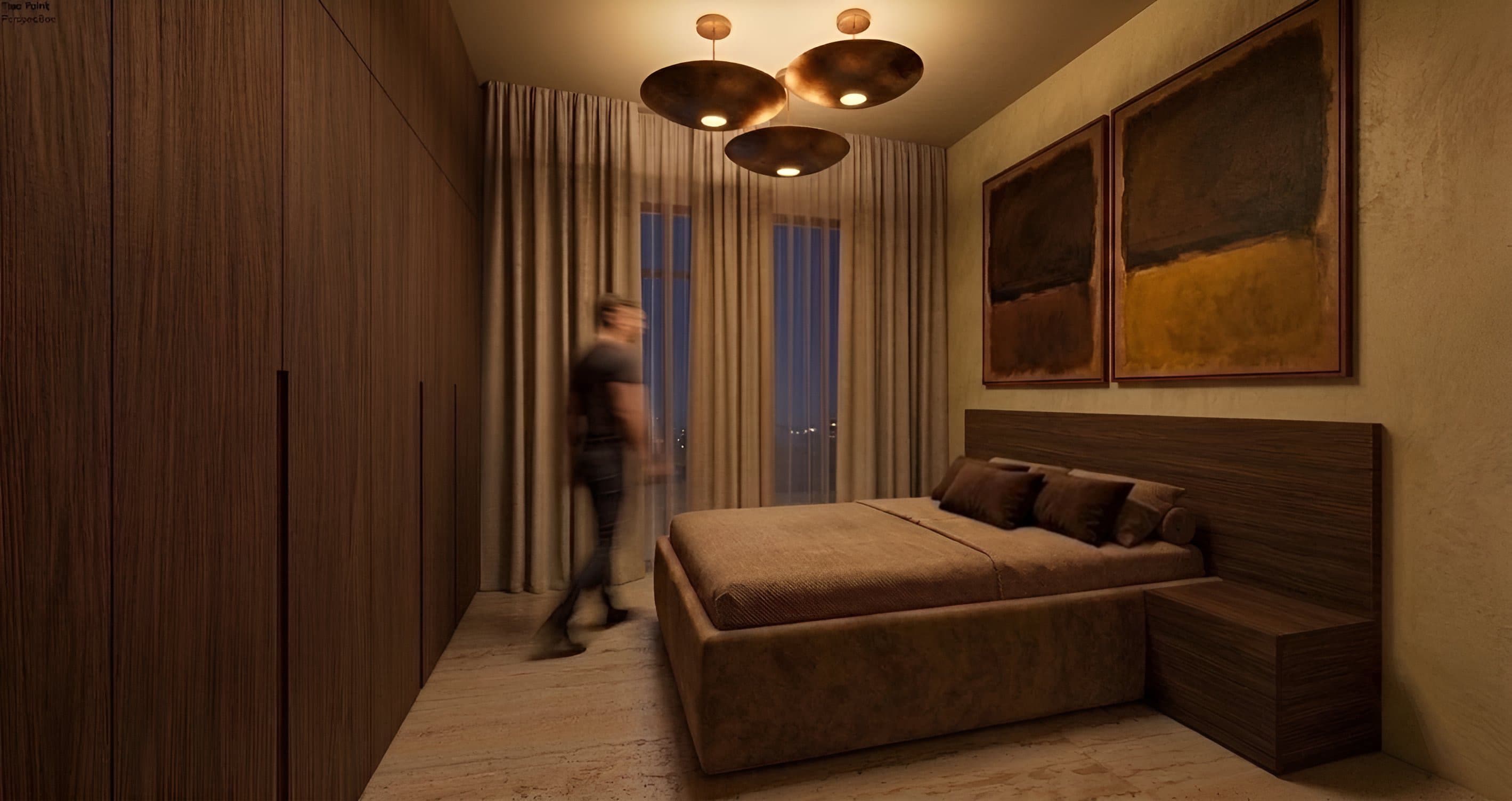 Render de un dormitorio
